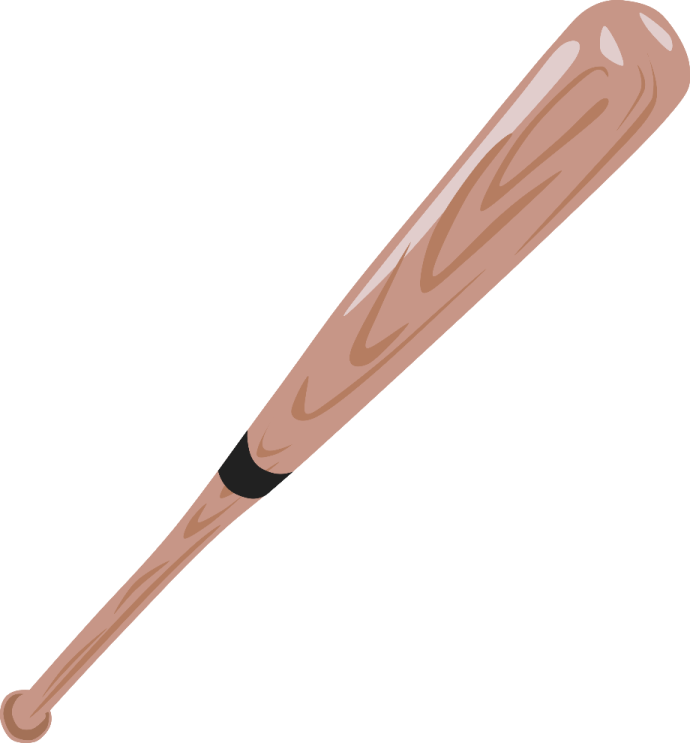 a baseball bat on a white background