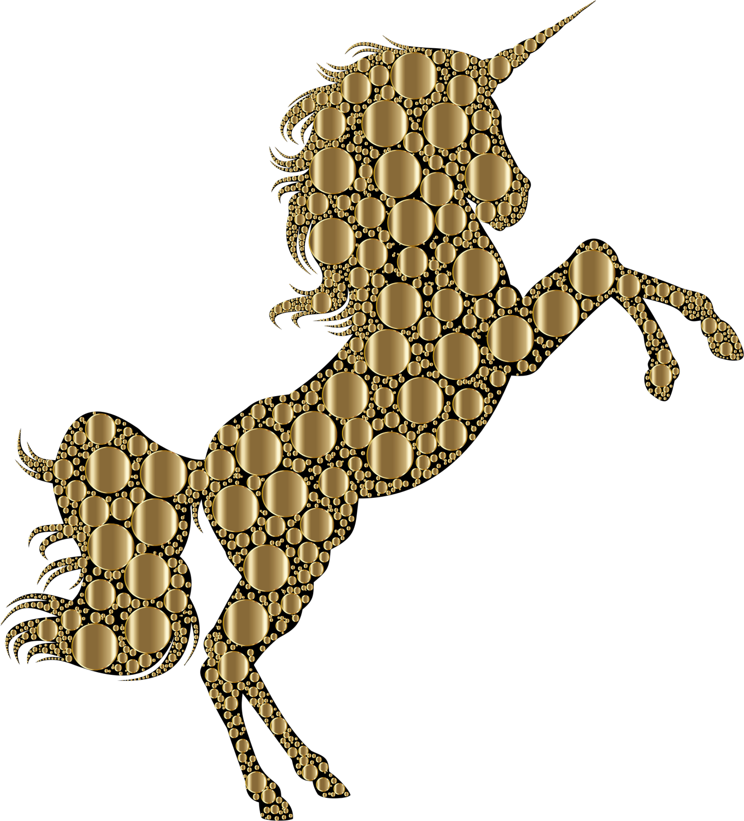 an image of a golden unicorn