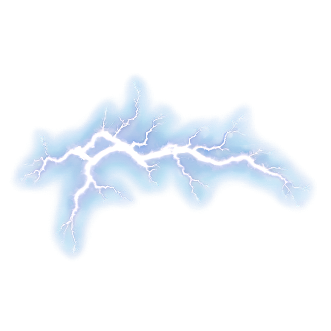 a lightning bolt on a white background