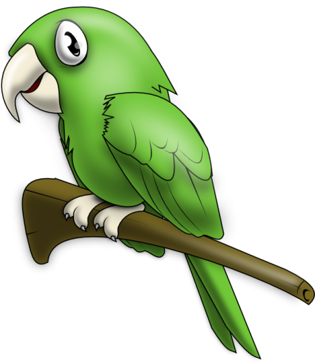 a green parrot perched on a branch