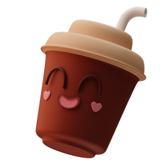 a coffee cup with a smiley face on it