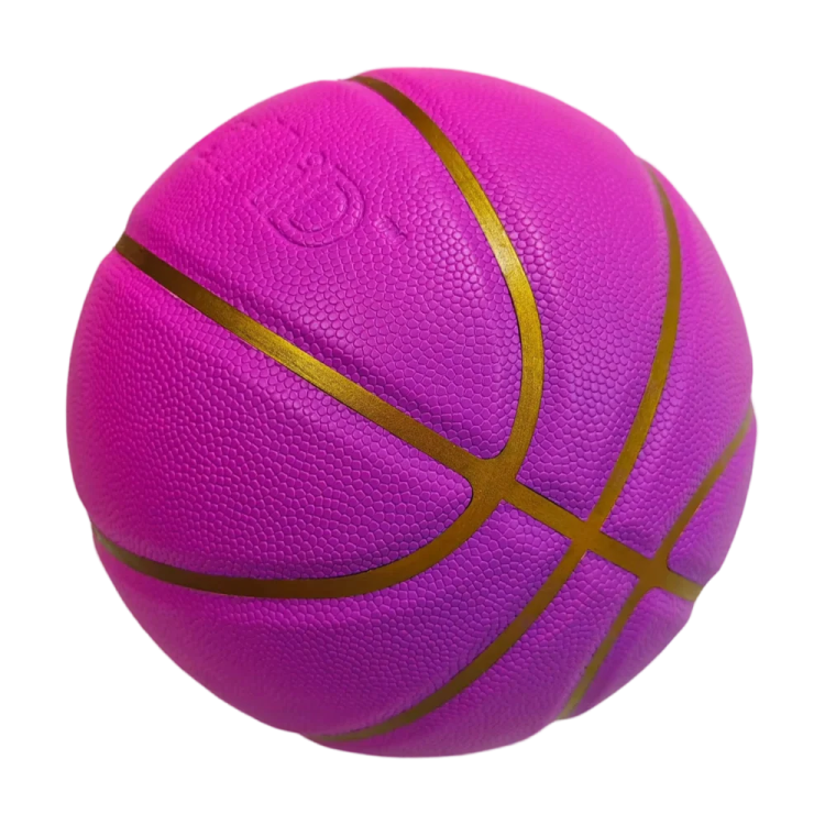 a purple basketball ball on a white background