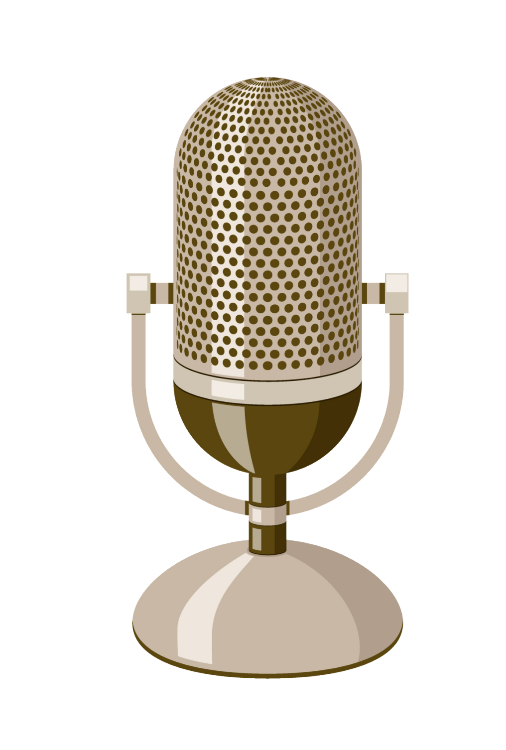a microphone on a white background