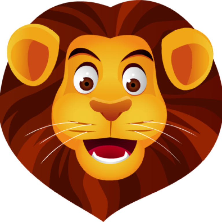 a lion's head with an open mouth