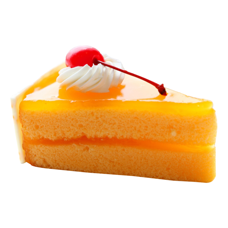 a piece of cake with a cherry on top