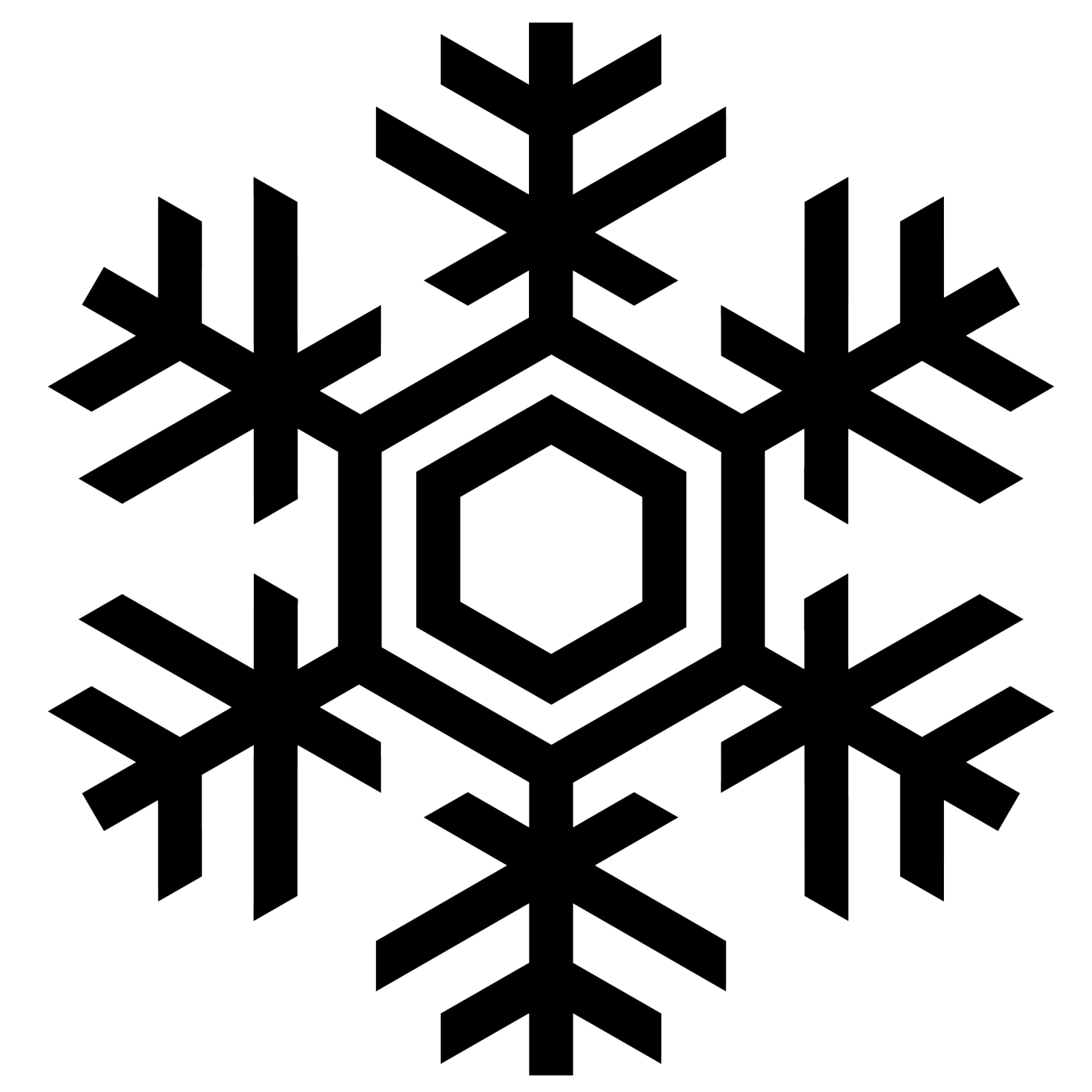 a black and white snowfl icon