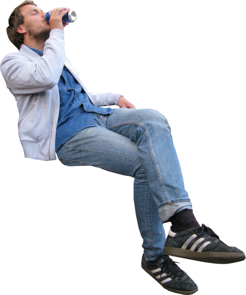 a man sitting on the ground