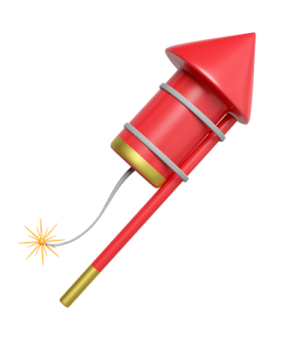 a red fire exor with a yellow flame