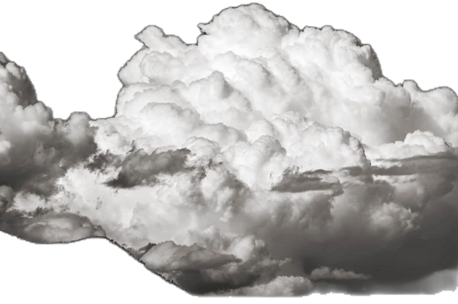 a black and white image of clouds