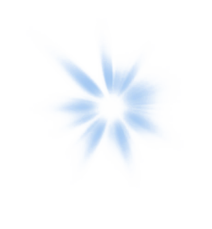 a white background with a blue star