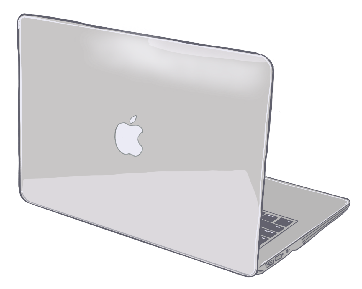 a laptop with an apple logo on it