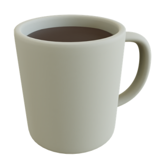 a cup of coffee on a white background