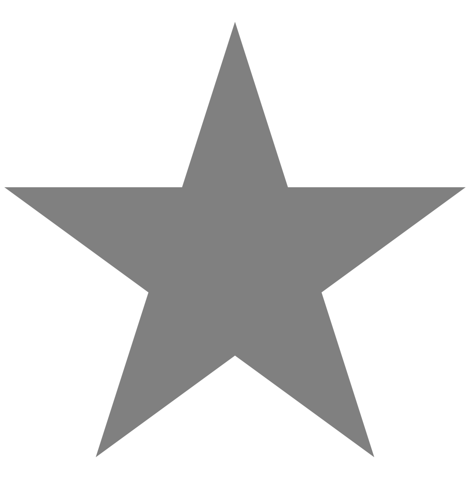 a gray star on white background