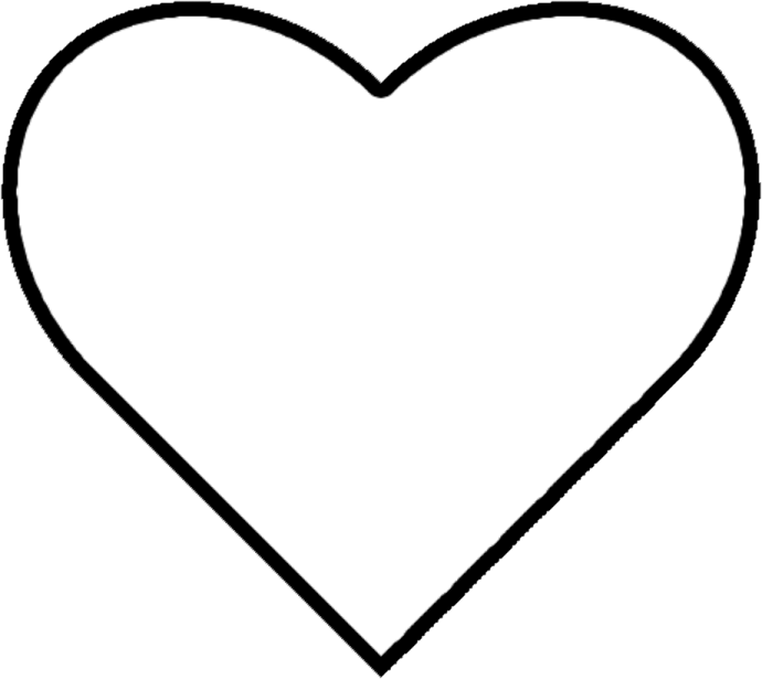 a black and white heart