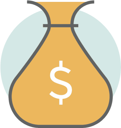 a money bag with a dollar sign