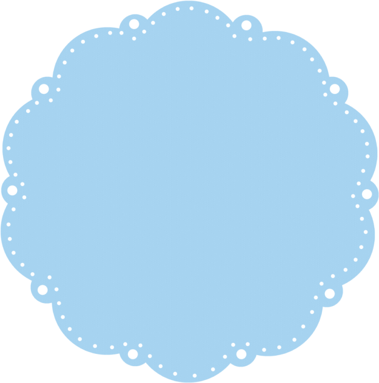 a light blue circle with white dots