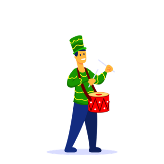 a man with a drum in his hand
