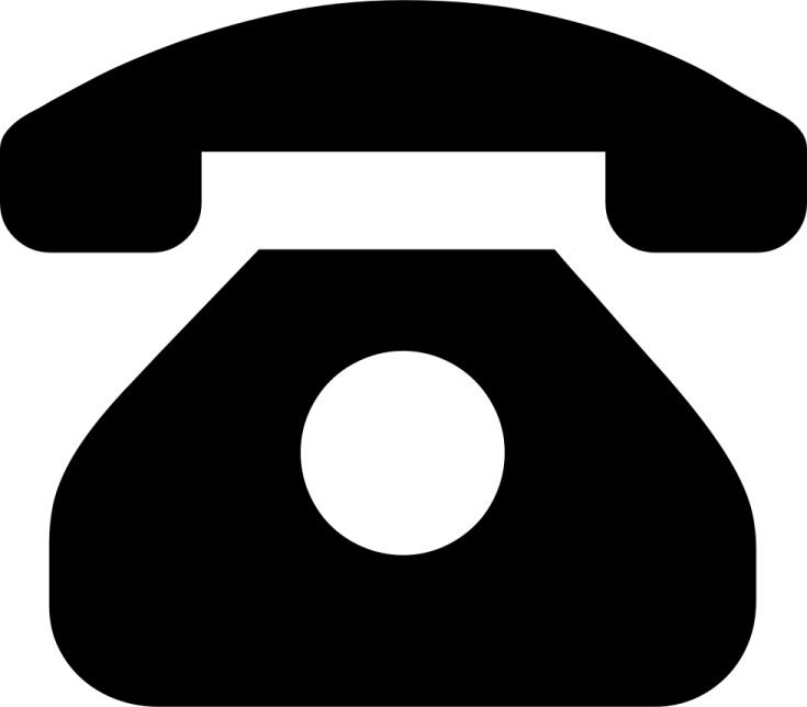 a black and white phone icon