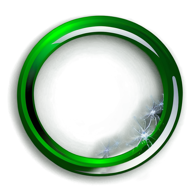 a green circle with a white background