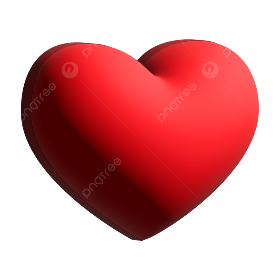 a red heart on a white background