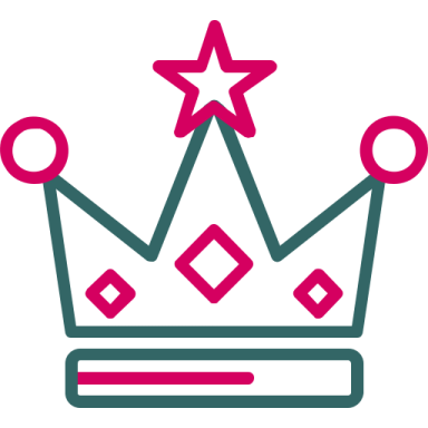 a crown with a star on top