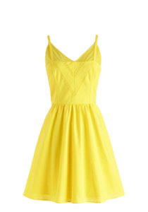 a yellow dress on a white background