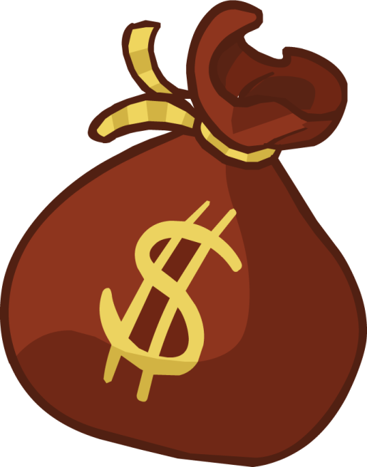a bag with a dollar sign on it