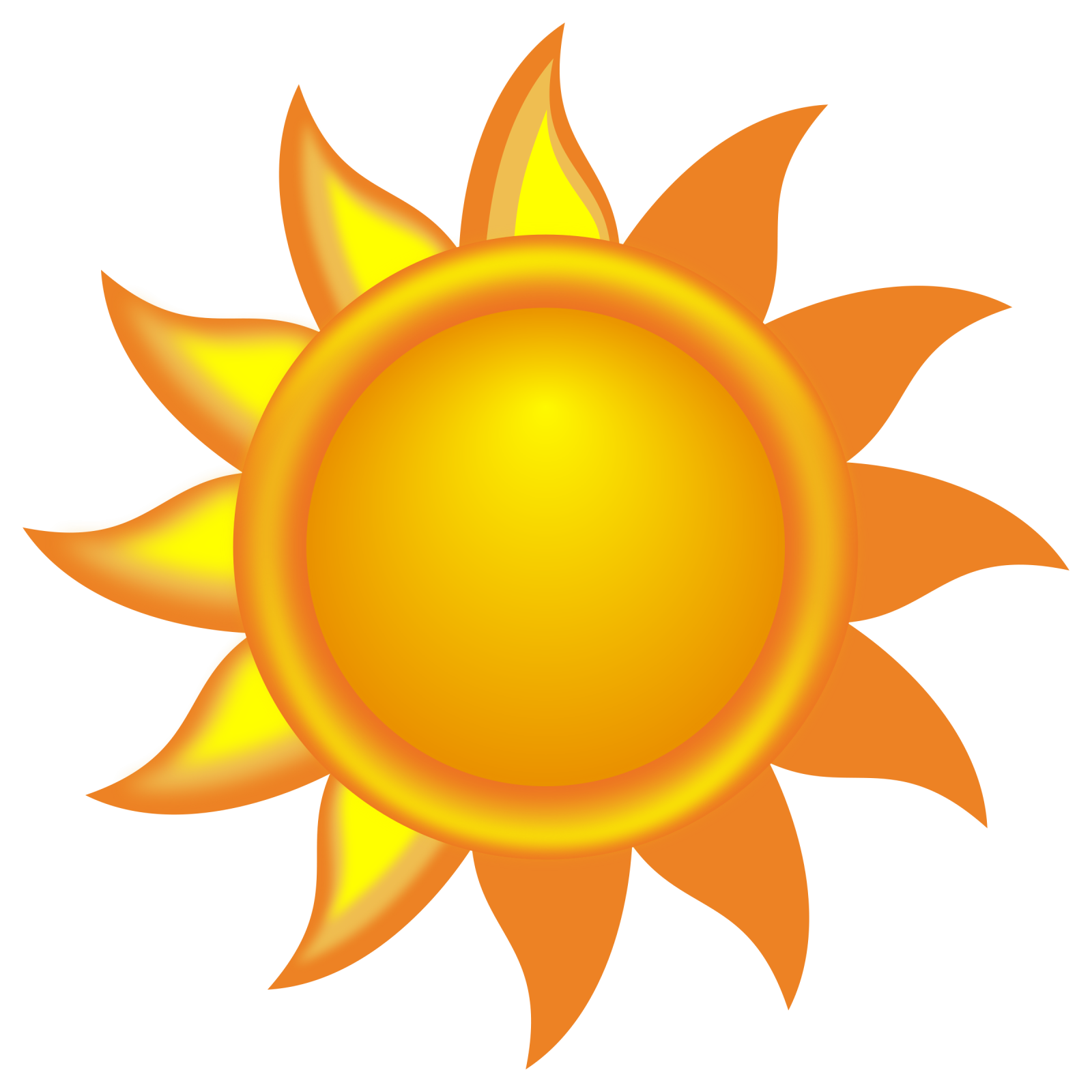 a yellow sun clipart