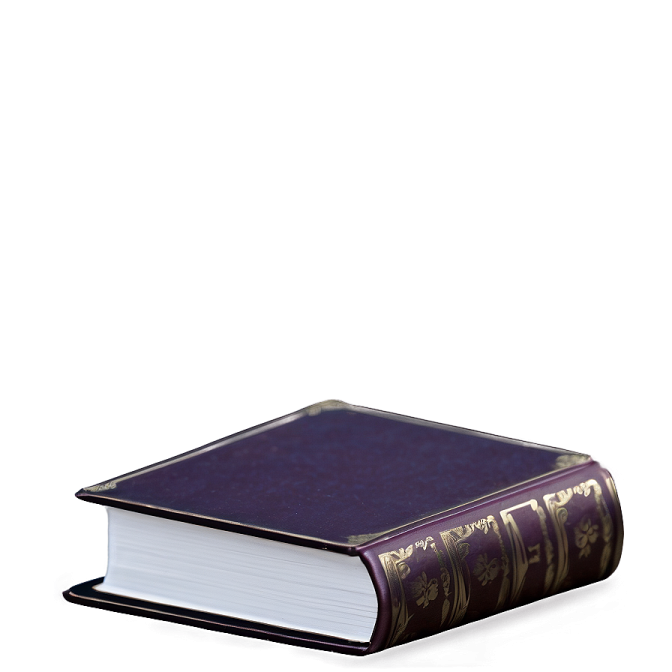an open book on a white background