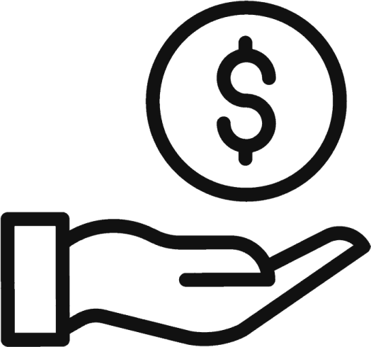 a hand holding a dollar coin