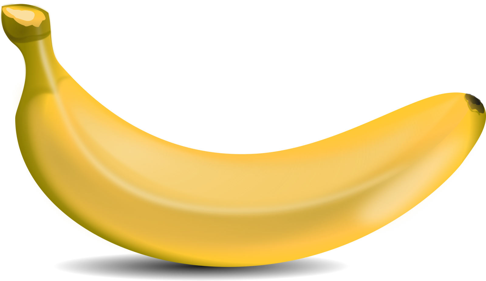 a yellow banana on a white background