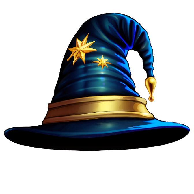 a wizard hat with a star on it
