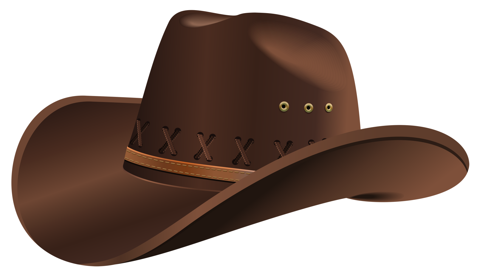 a brown cowboy hat on a white background