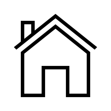 a black and white icon of a house