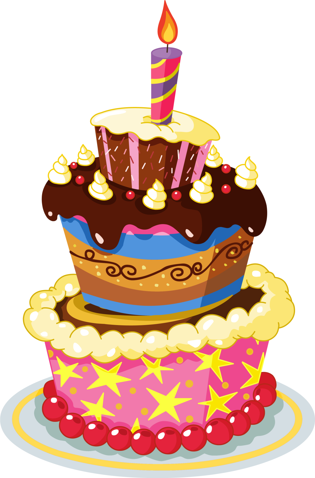 a birthday cake with a candle on top