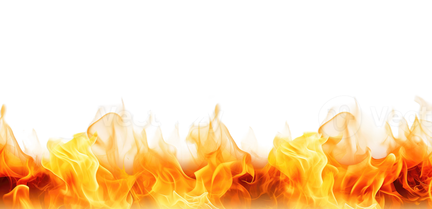 fire flames on white background
