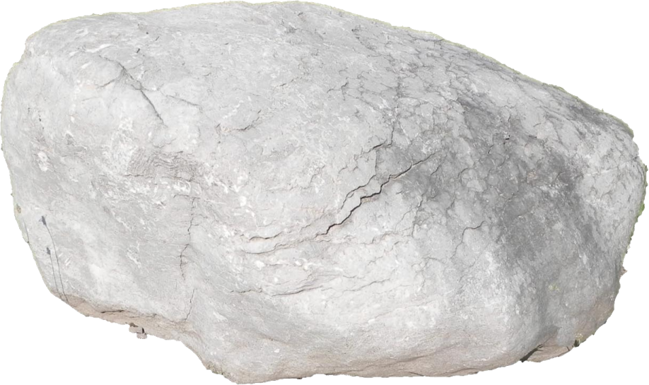 a large rock on a white background