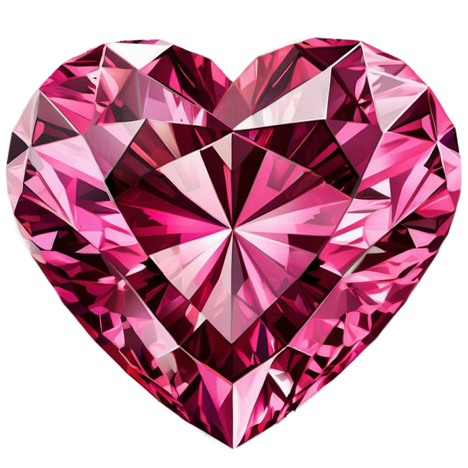 a pink heart shaped diamond