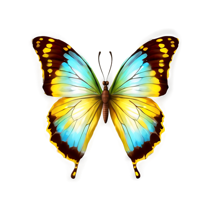 a colorful butterfly on a white background