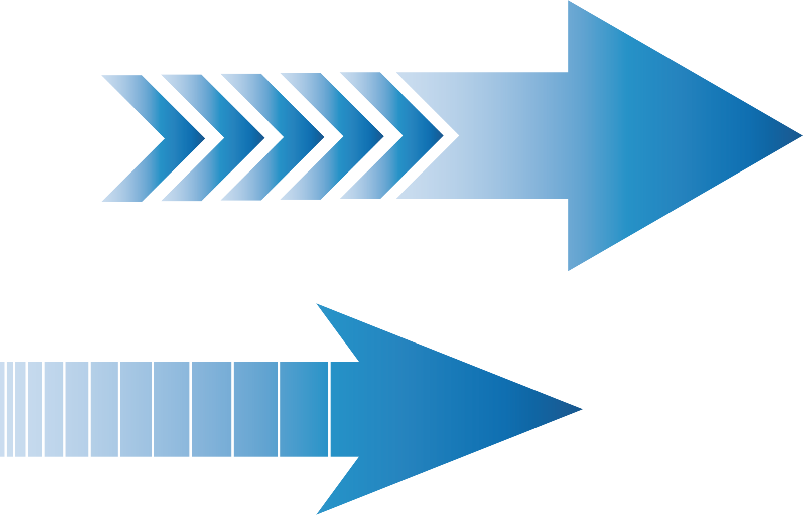 two arrows pointing in opposite directions