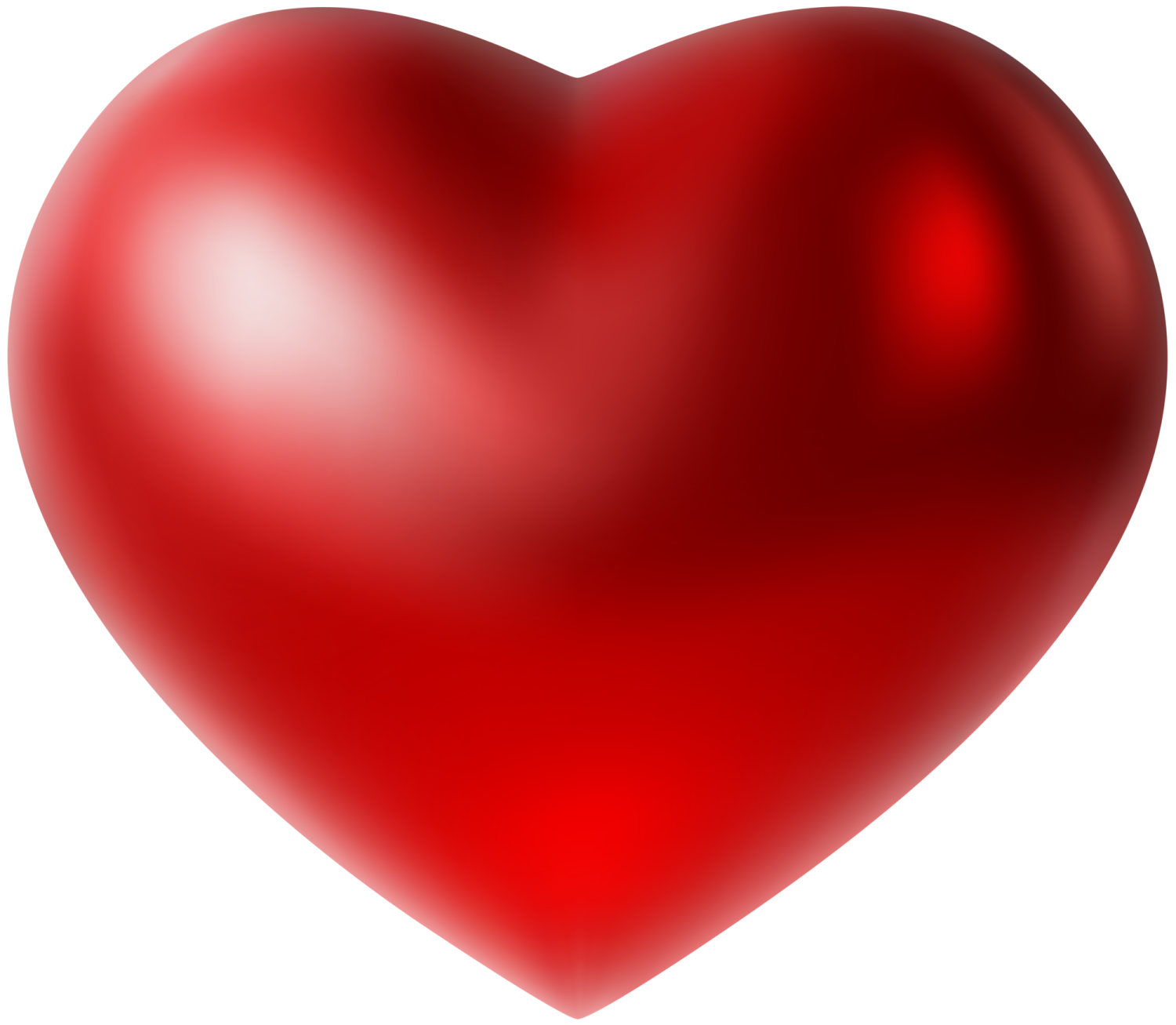 a red heart on a white background