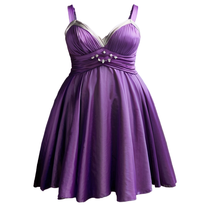 a purple dress on a white background