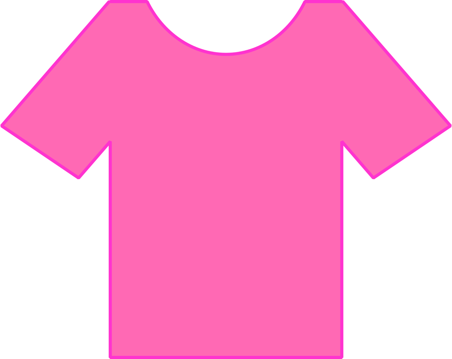 a pink t - shirt