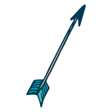 a blue arrow on a white background