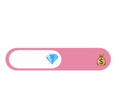 a pink button with a diamond on it