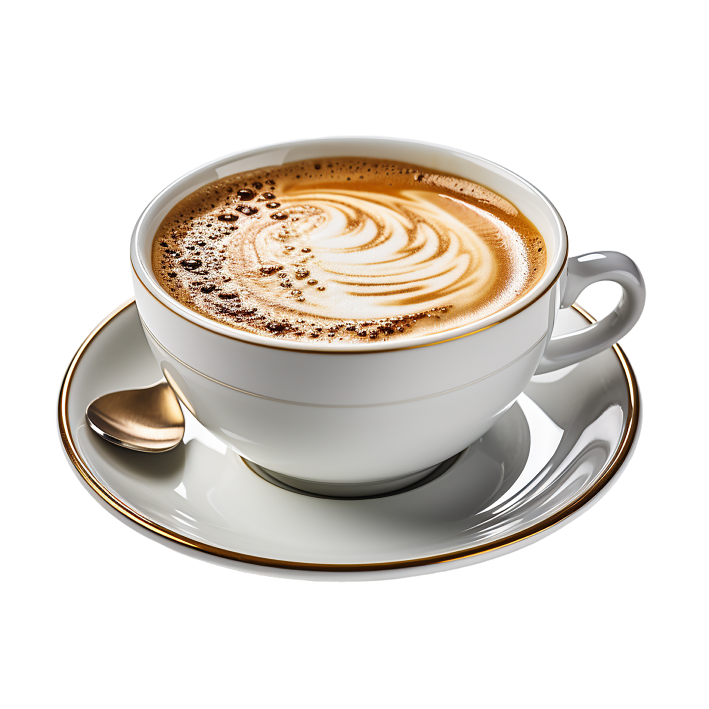 a cup of coffee on a saucer