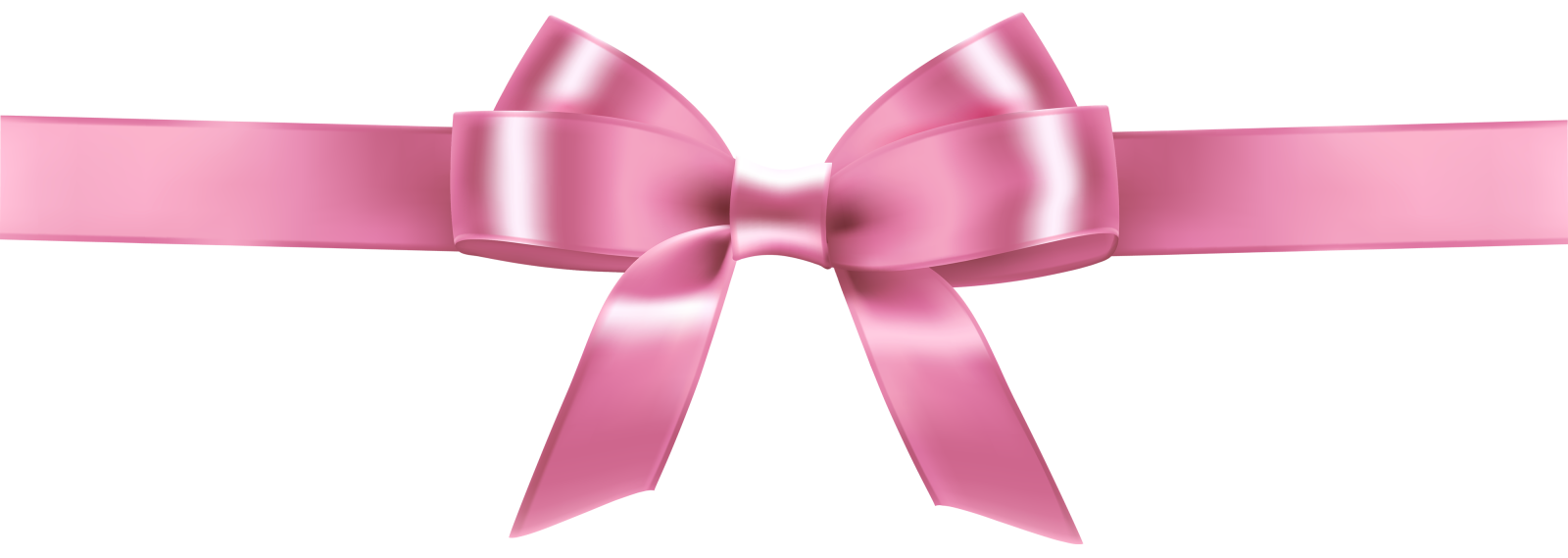 a pink ribbon on a white background