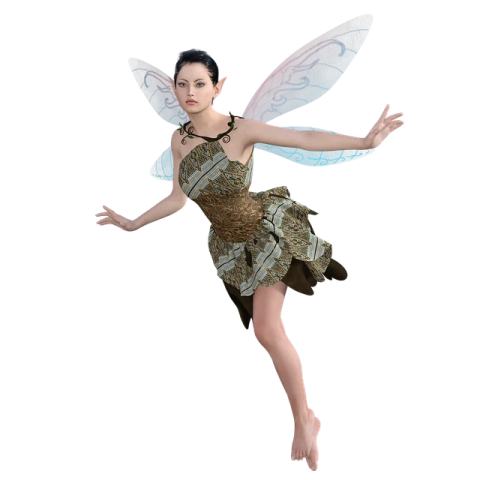 a young girl dressed in a fairy costume
