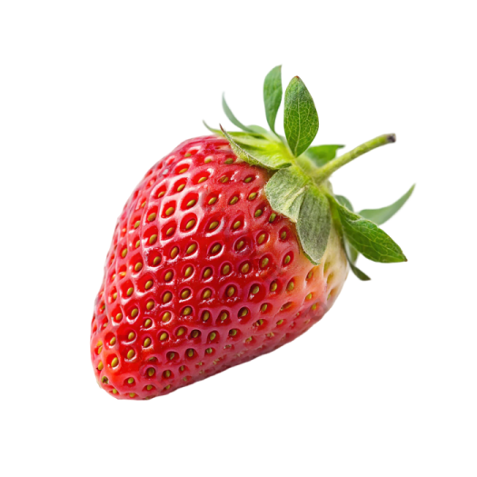 a strawberry on a white background