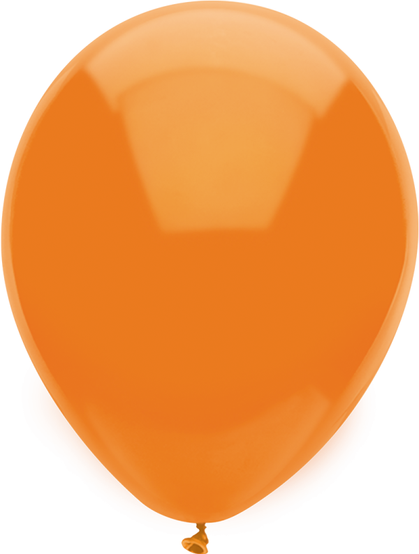 an orange balloon on a white background